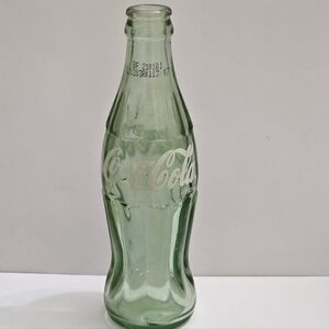 Coca-Cola Contour Glass Bottle 300ml Light Green Vintage Style
